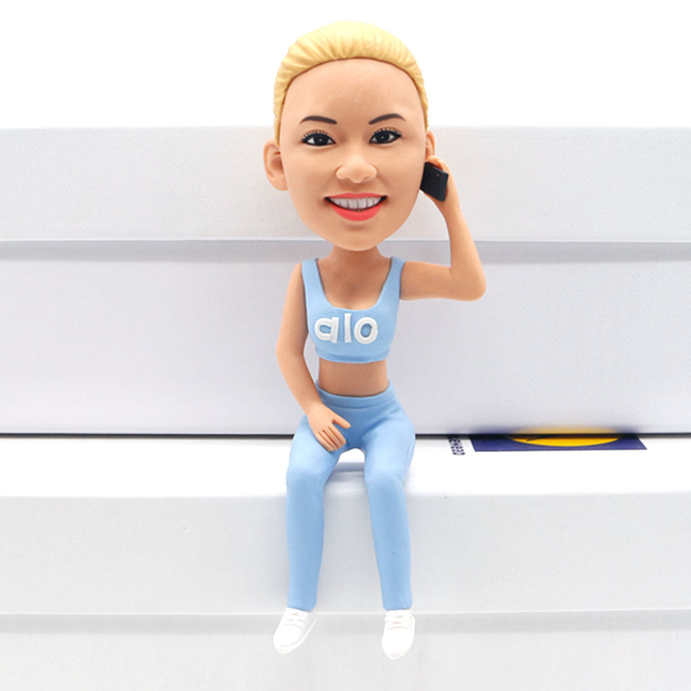 Custom Girl Bobbleheads With A Phone