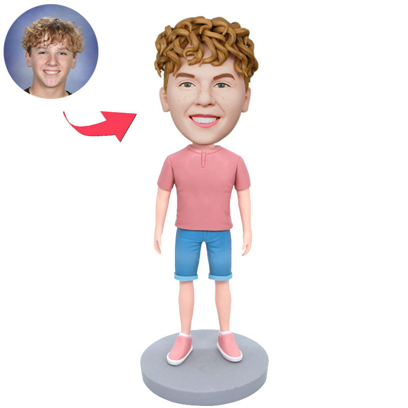 Custom Happy Male Bobbleheads Figure Bobblehead