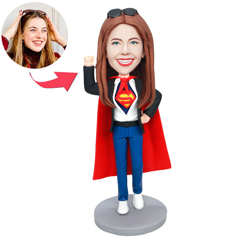 Custom Super Lady Bobbleheads With Cloak Figure Bobblehead