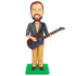 Cool Male Guitarist in Casual Clothes Custom Figure Bobbleheads