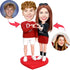 Valentine's Day Gifts Happy Couple Hand In Hand Custom Figure Bobbleheads