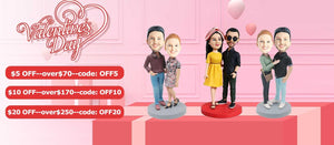 Custom Couple Bobbleheads As 2022 Valentine's Day Gift