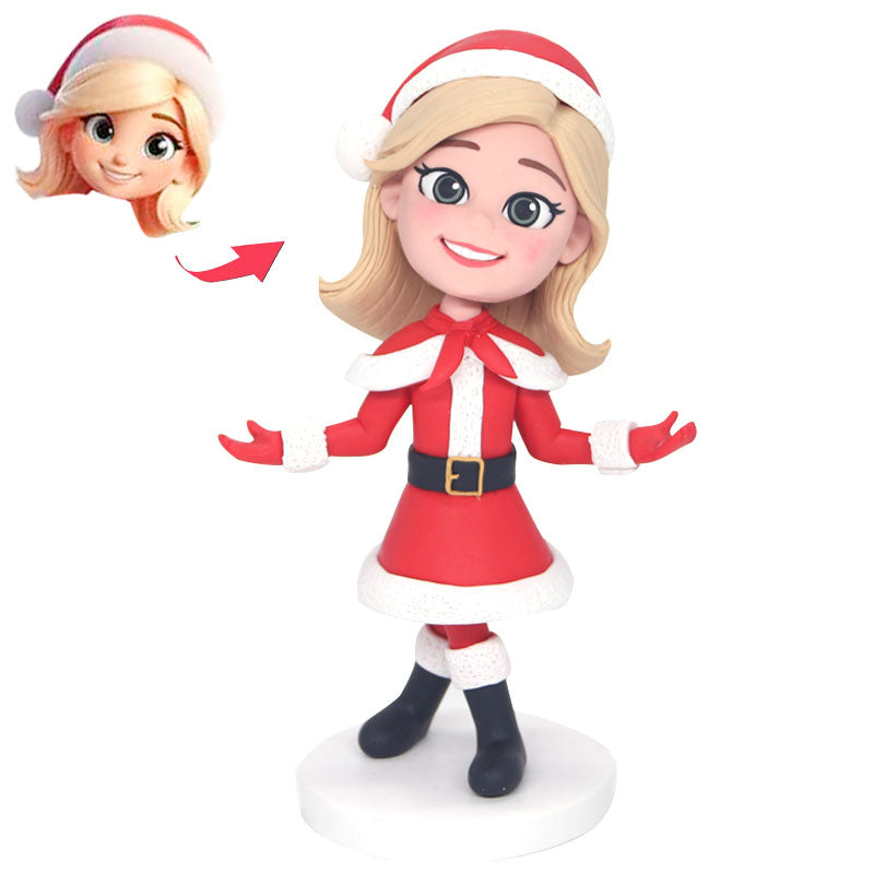 Custom Christmas Girl Bobblehead Gift
