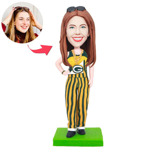 Stylish Woman Fashion Dress Bobblehead - Trendy Figurine