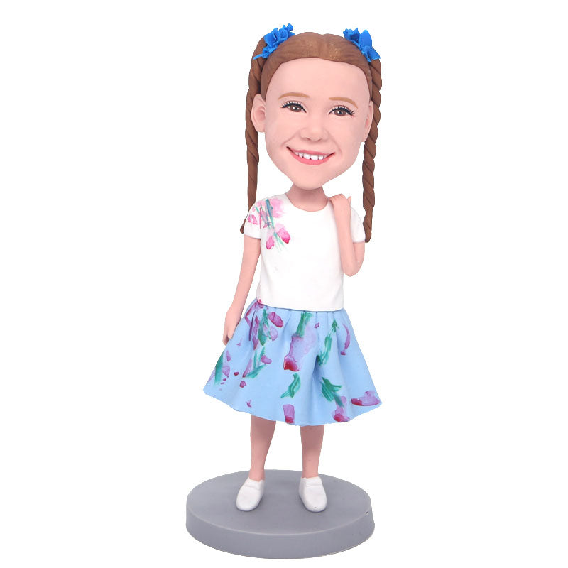 Custom Girl Bobblehead In A Dress