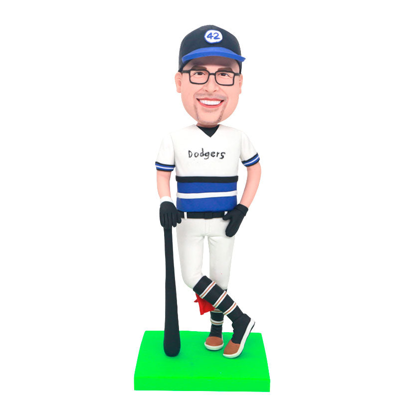 Custom Male Dodgers Fans Baseball Bobbleheads