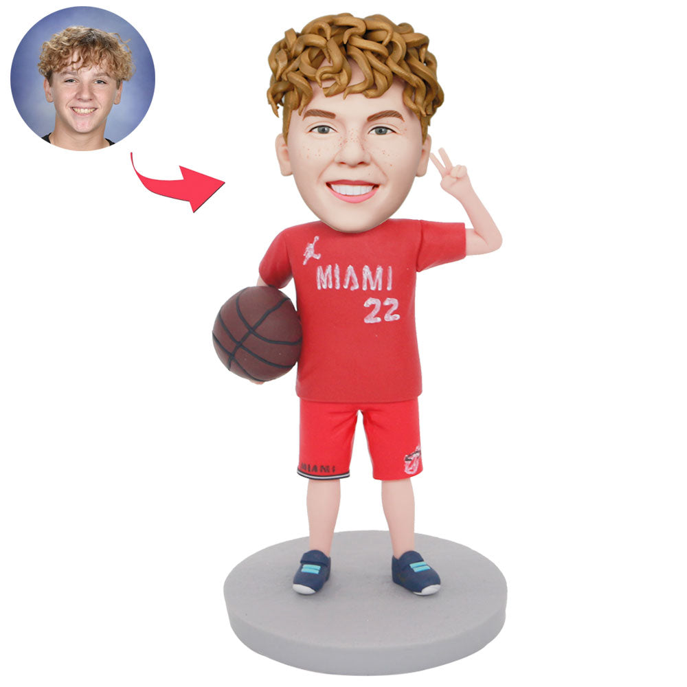 Custom Male Miami Basketball Player Bobblehead