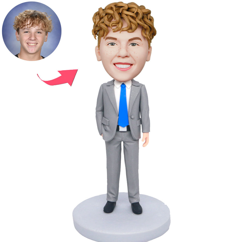 Custom Male Office Manager Boss Bobblehead Gift