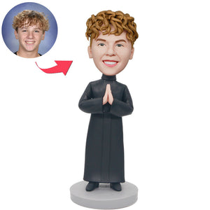 Custom Male Priest Pastor In Black Robe