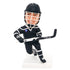 Custom Male Sliding Ice Hockey Goalie Bobblehead  Wearing Black Sportswear