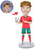 Custom Male Soccer Player Bobblehead In Jersey 7