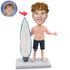 Custom Male Surfer Bobblehead With Surfboard