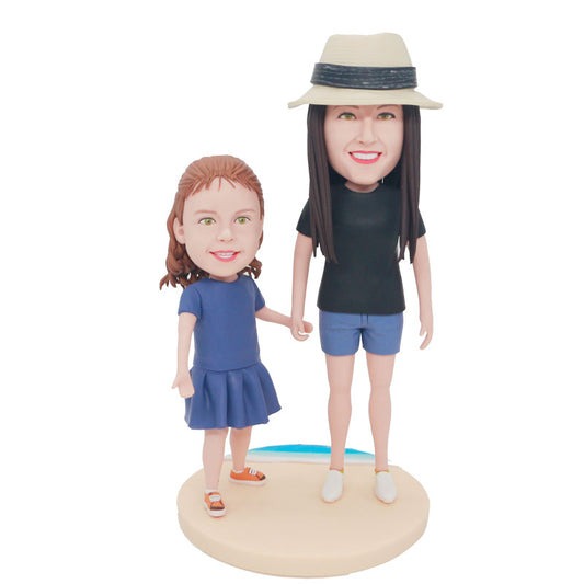 Mom Holding Baby Bobblehead - Custom Mother Gift Figurine main image 1