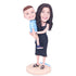 Custom Mother Holding Child Family Bobblehead