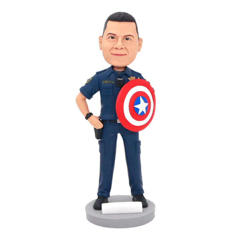 Custom Super Police Captain Bobblehead