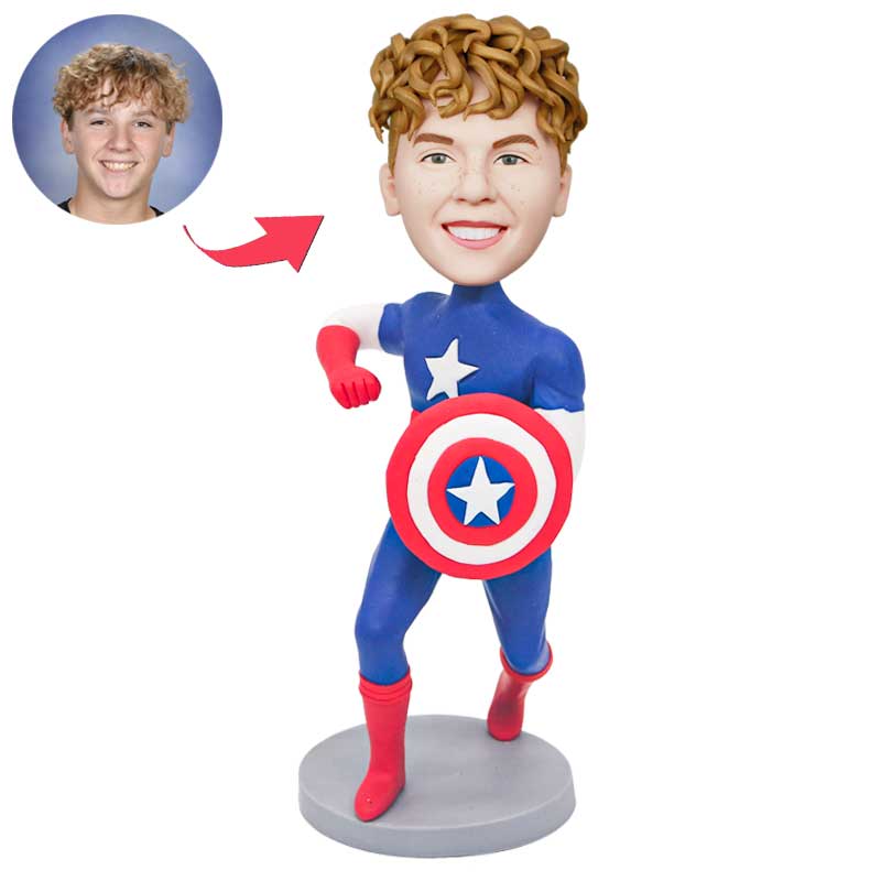 Custom Superhero Captain America Bobblehead