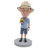 Custom-Casual-Male-Bobblehead-Holding-Flowers