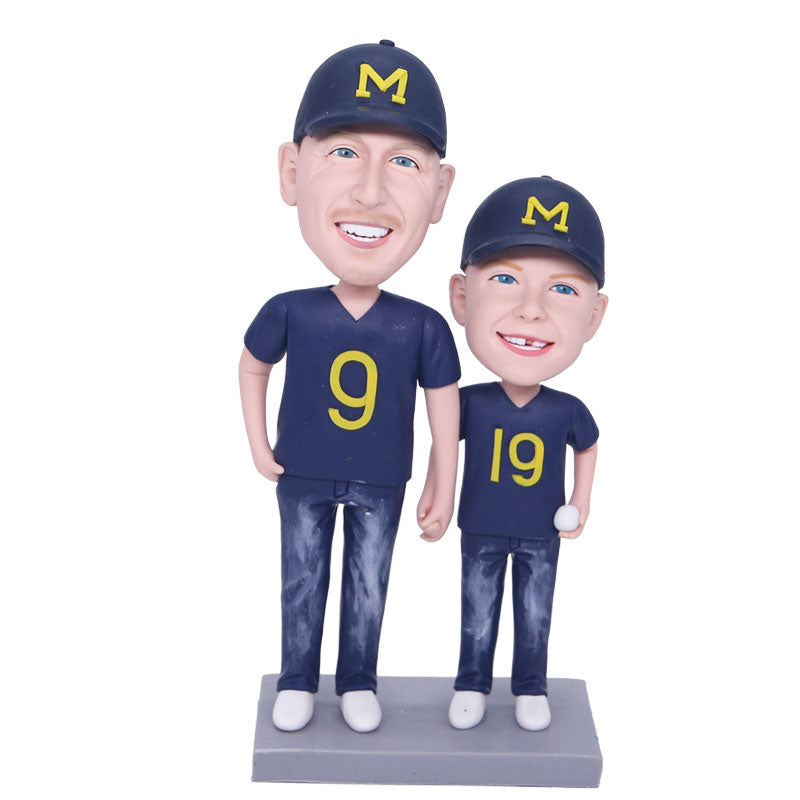 Custom Father-and-Son Baseball Bobblehead