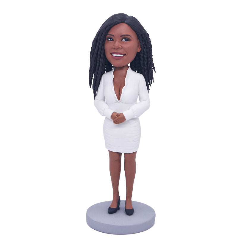 Custom Female Employee Bobblehead