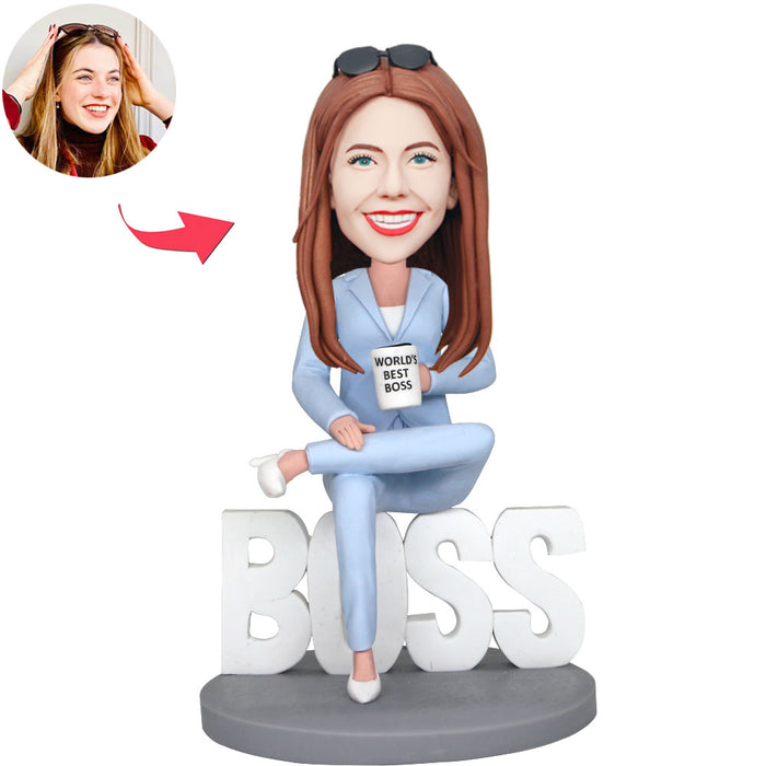 Custom Female World's Best Boss Bobblehead