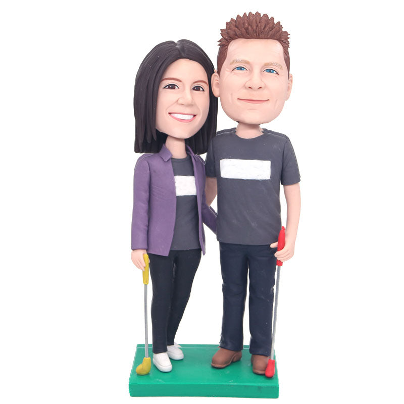 CustomGolfCoupleBobblehead