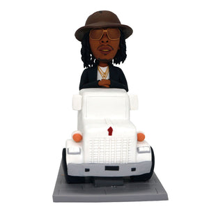 Custom Male Driver Driving Truck Bobblehead-1