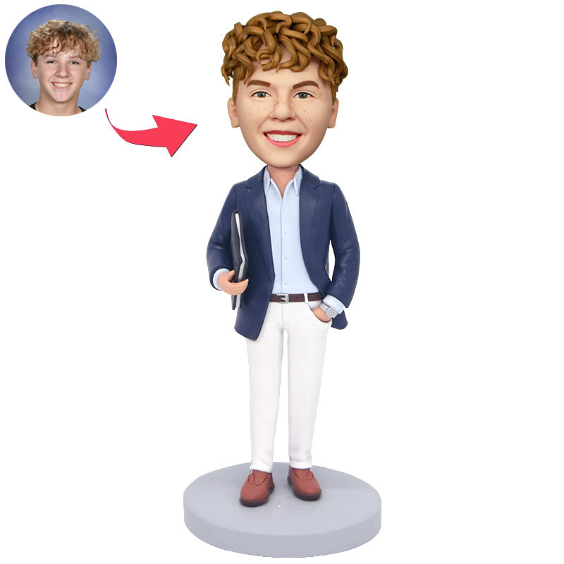 CustomMaleOfficeWorkerBobbleheadHoldingAFolder