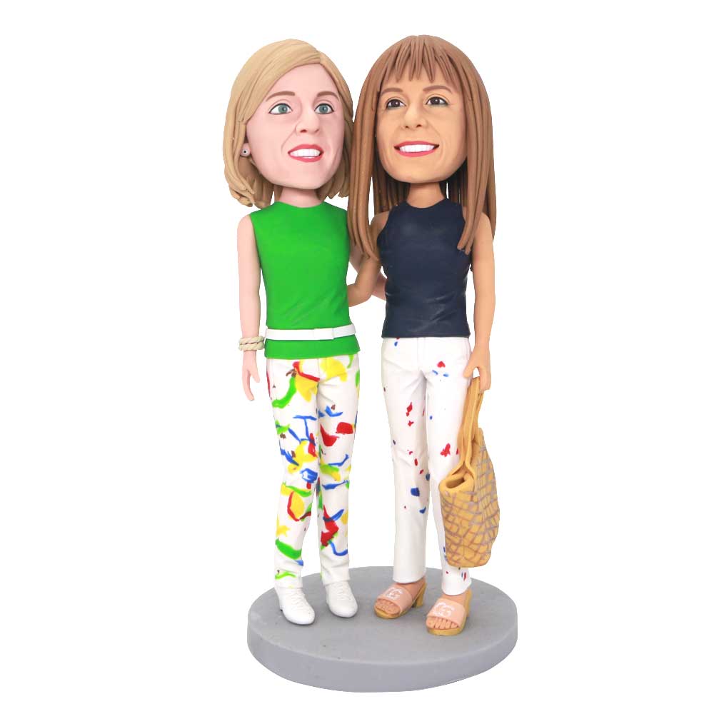 Female Fashion Shopping Friends Custom Figure Bobbleheads