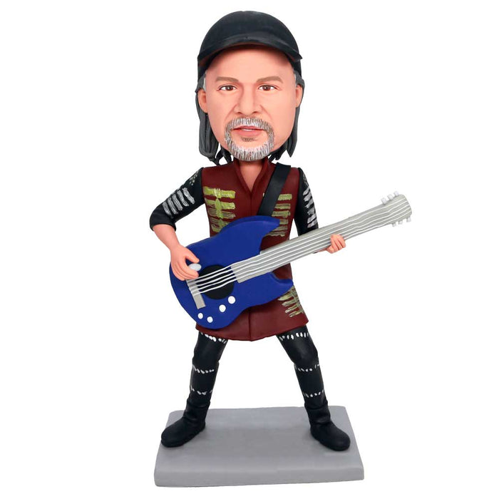 Male Guitarist In Gorgeous Costumes Holding A Guitar Custom Figure Bobbleheads