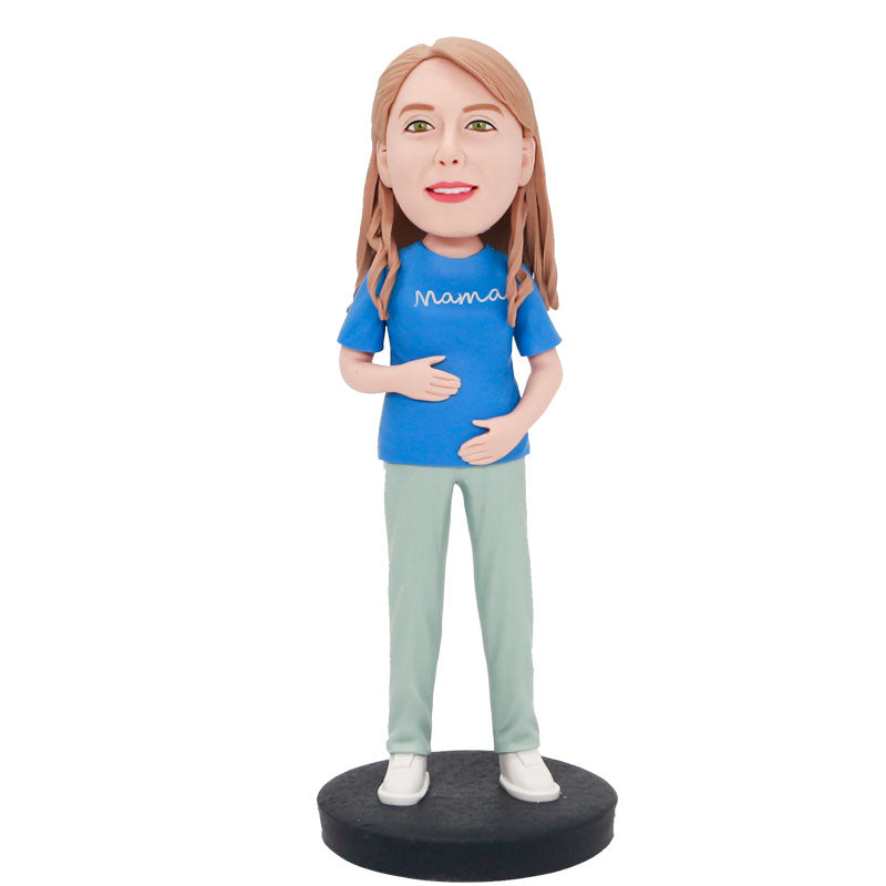 Mother's Day Gift-Custom Pregnant Mom Bobblehead