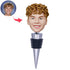 Personalized Custom Bobblehead Male Funny Wine Bottle Stoppers