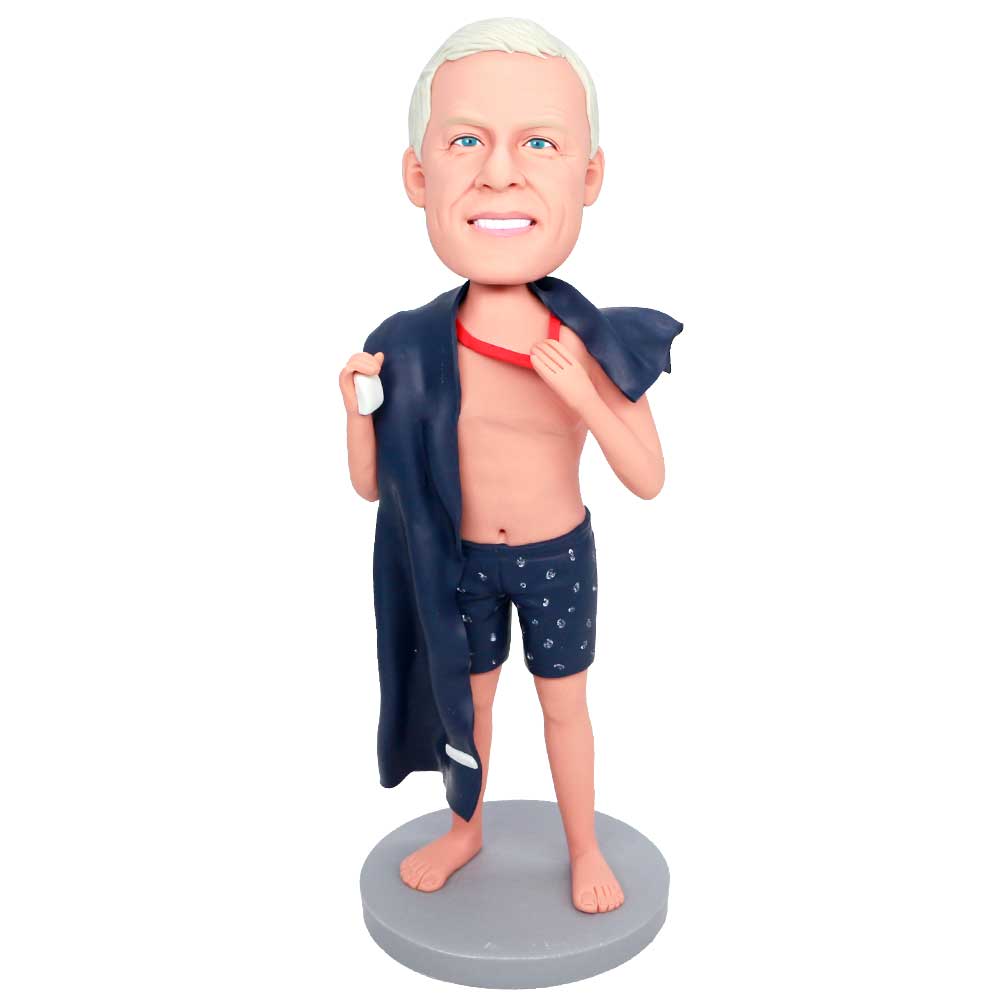 Swimming Champion Male Custom Figure Bobbleheads