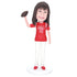 Custom Female Football Player Bobbleheads