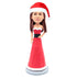 Beautiful Lady In Christmas Dress Custom Figure Bobbleheads