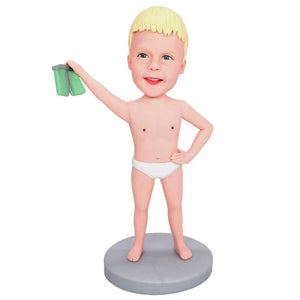 Boy Holding Panties Custom Figure Bobbleheads