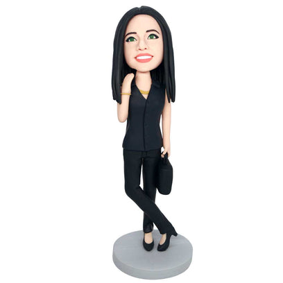 Capable Office Lady Boss Gift Custom Figure Bobbleheads
