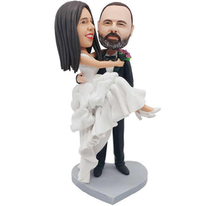 Carry Bride in Your Arms Wedding Anniversary Custom Figure Bobblehead