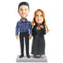 Valentine Gifts - Casual Couple Holding Hands Custom Bobblehead - Figure Bobblehead