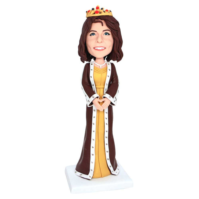 Charming Princess Queen with Crown Custom Figure Bobbleheads
