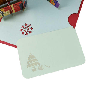 Christmas 3D Pop Up Card-Christmas tree and snowman