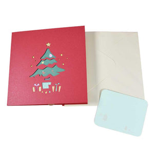 Christmas 3D Pop Up Card-Santa Claus And Christmas Tree Handmade
