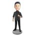 Cool Casual Man With One Hand Fist Custom Figure Bobblehead