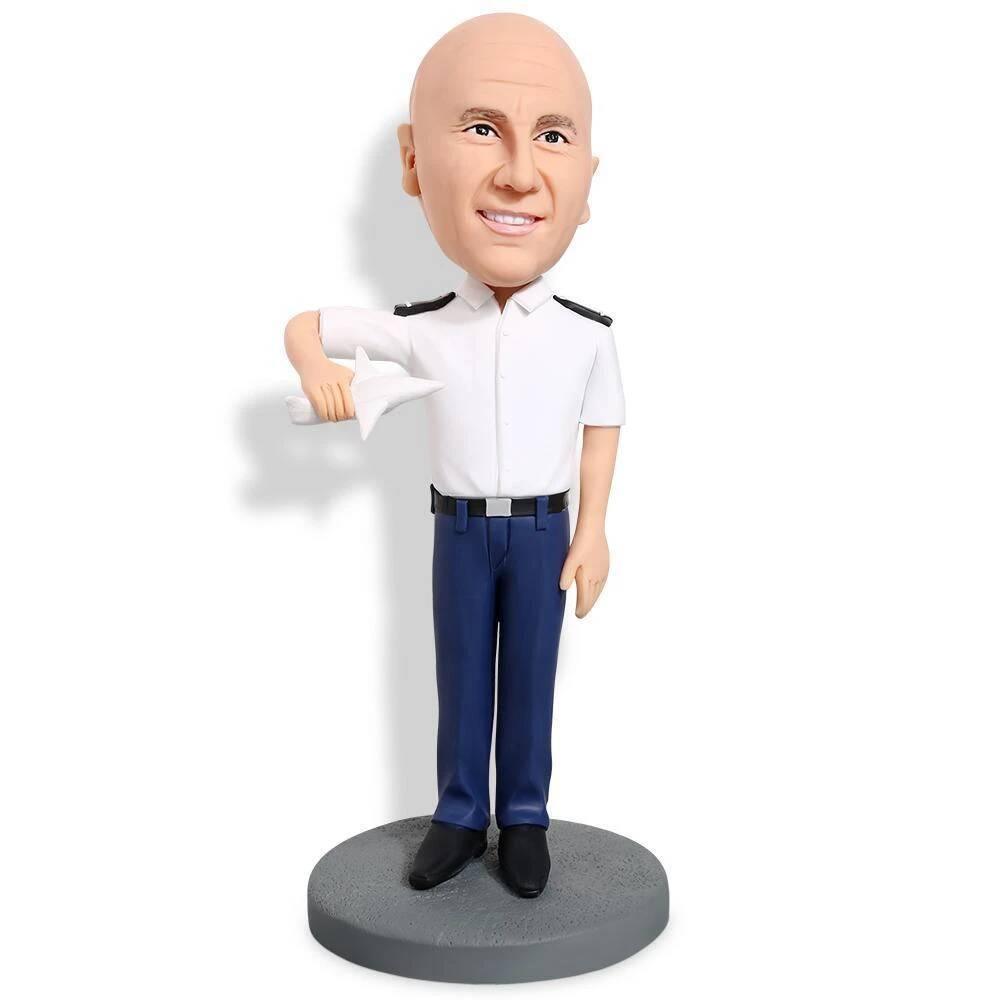 Cool Male Air Force Captain Custom Bobblehead - Figure Bobblehead