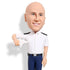 Cool Male Air Force Captain Custom Bobblehead - Figure Bobblehead
