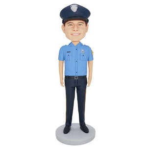 Cool Male Police Officer Cop In Uniform Custom Figure Bobbleheads