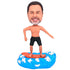Cool Surf Male With Red Surfboard Custom Bobbleheads