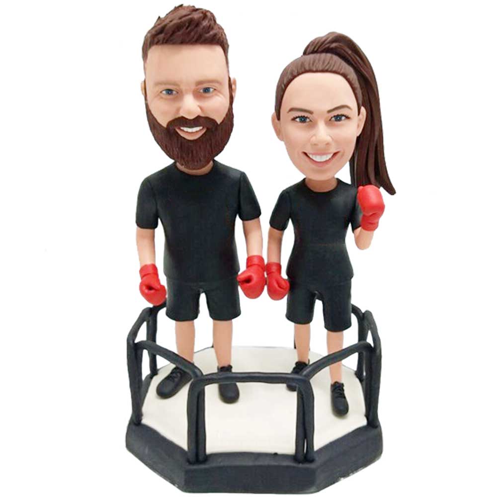 Couple Boxer Custom Figure Bobblehead