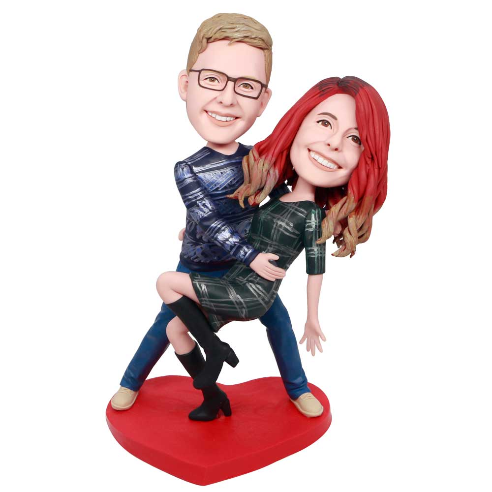 Couple Happy Dancing Custom Figure Bobbleheads