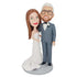 Couple Holding Wine Glasses Custom Wedding Bobbleheads