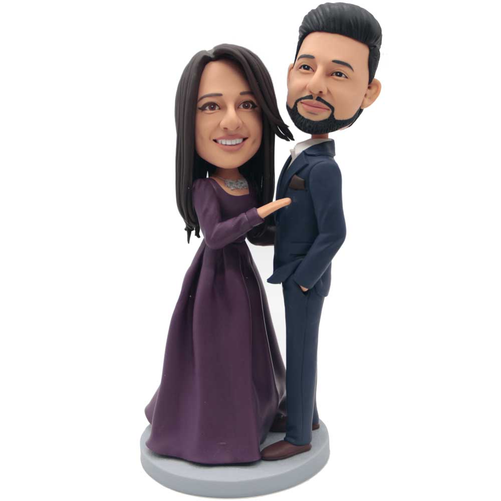 Couple In Beautiful Dress Custom Figure Bobbleheads